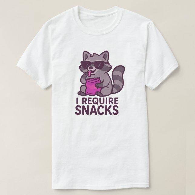 CAMISETA EU PRECISO DE SNACKS (Frente do Design)