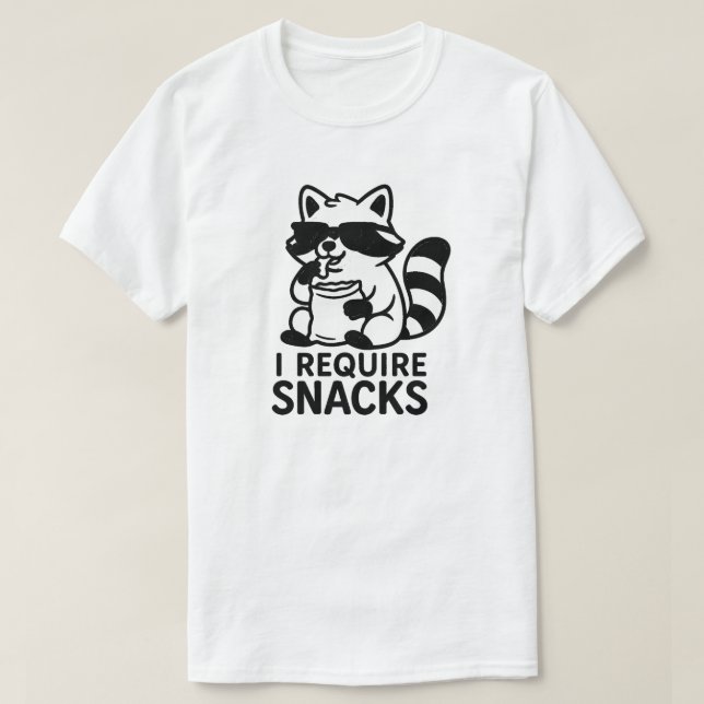 CAMISETA EU PRECISO DE SNACKS (Frente do Design)