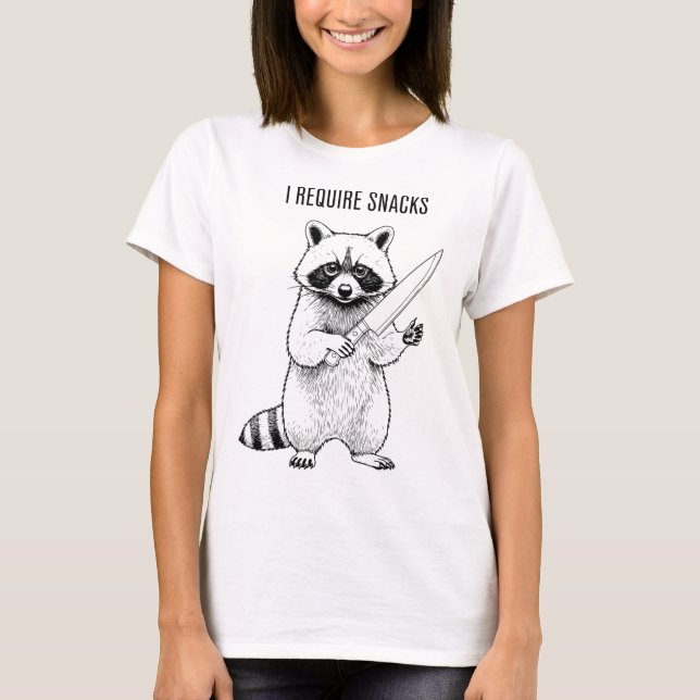 Camiseta Eu Preciso De Snacks De Dia de as Bruxas engraçado (Frente)