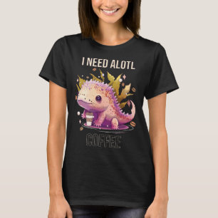 Camiseta Eu Preciso De Um Café Amfíbio Mexicano Andando Em 