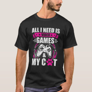 Camiseta Eu Preciso De Videos games E Meu Gamer De Vídeo D