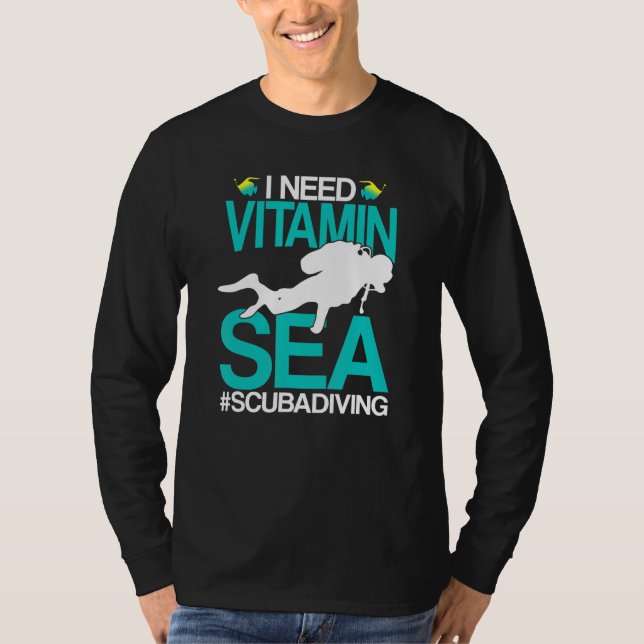 Camiseta Eu Preciso De Vitamina Sea Ocean Beach Merging Scu (Frente)