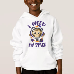 Camiseta Eu Preciso do Meu Macaco Astronauta Infantil Espac