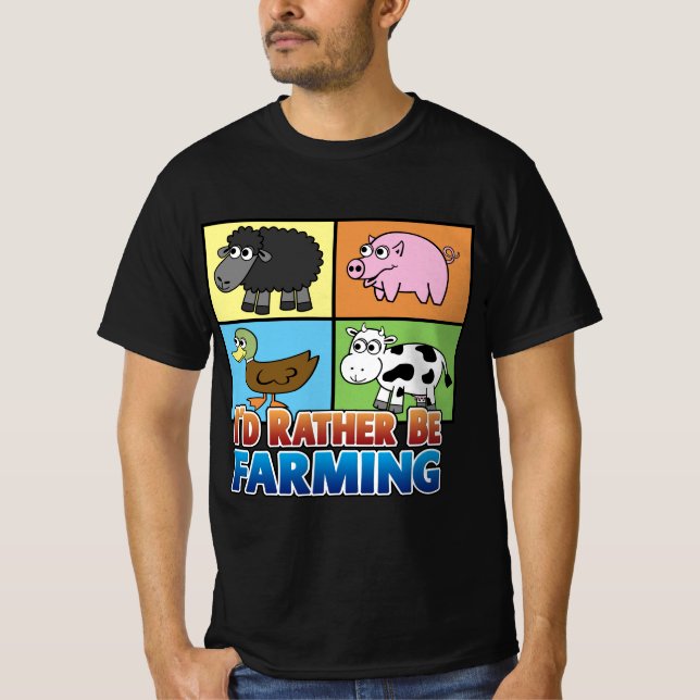 Camiseta Eu preferencialmente a agricultura! (agricultor vi (Frente)