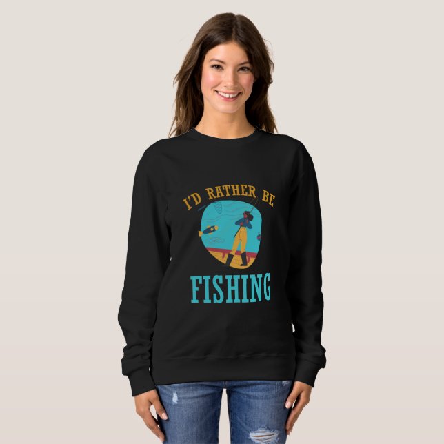 Camiseta Eu preferencialmente a pescar (Frente Completa)