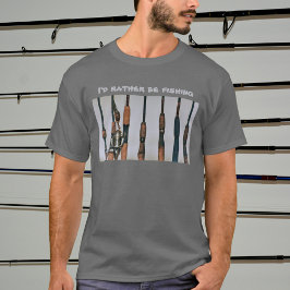 Camiseta Eu Preferencialmente a pescar e a rolo fotográfico