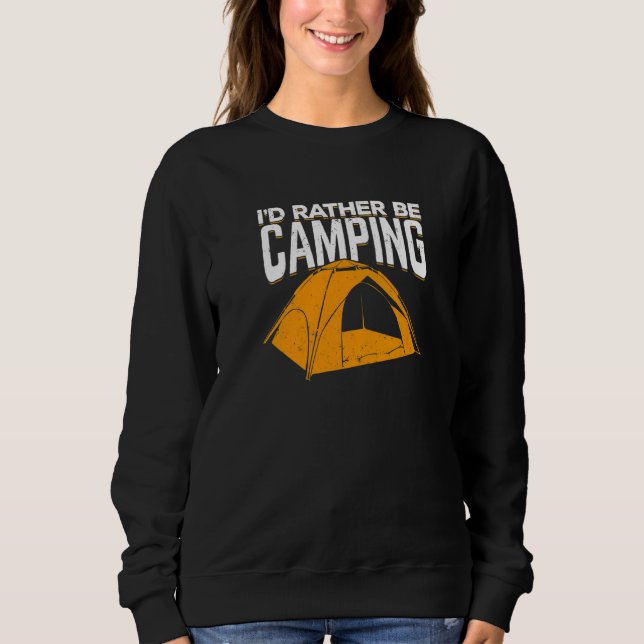 Camiseta Eu Preferencialmente Acampando Para Um Acampamento (Frente)