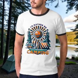 Camiseta Eu Preferencialmente acampar Vibes Vintage