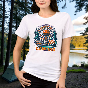 Camiseta Eu Preferencialmente acampar Vibes Vintage