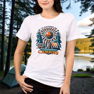 Camiseta Eu Preferencialmente acampar Vibes Vintage