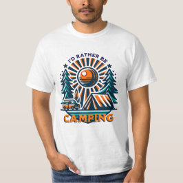 Camiseta Eu Preferencialmente acampar Vibes Vintage