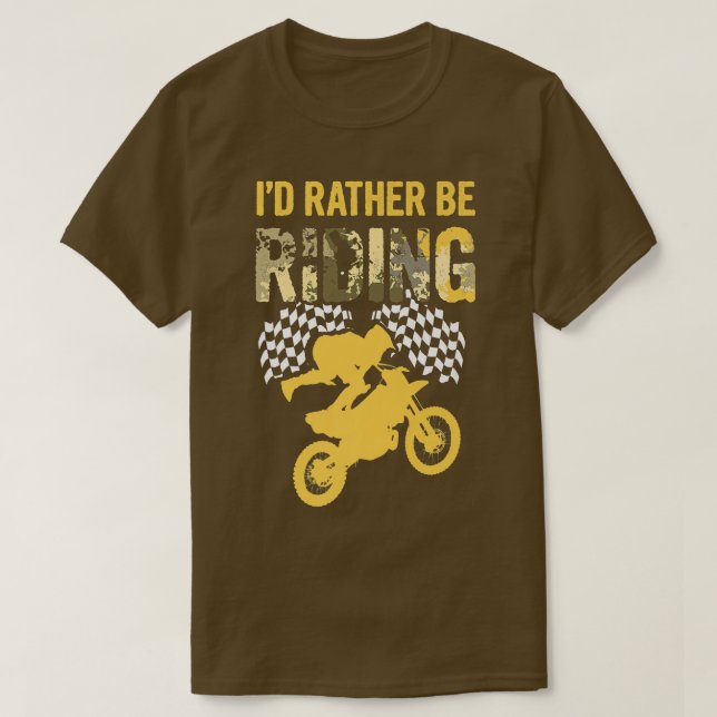 Camiseta Eu Preferencialmente Andando De Motocross (Frente do Design)