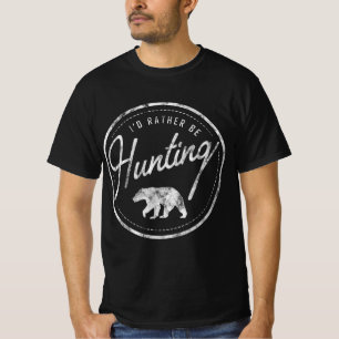 Camiseta Eu Preferencialmente Caçava Urso de Caça Escava