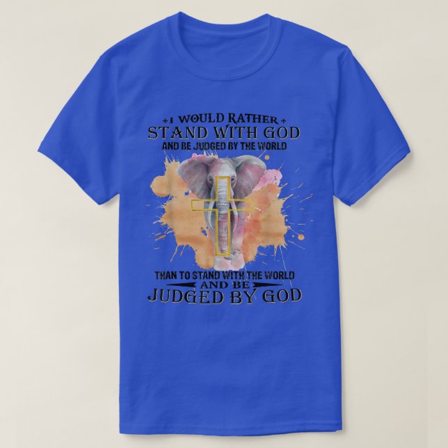 Camiseta Eu Preferencialmente Com Deus E Seria Julgado Pelo (Frente do Design)