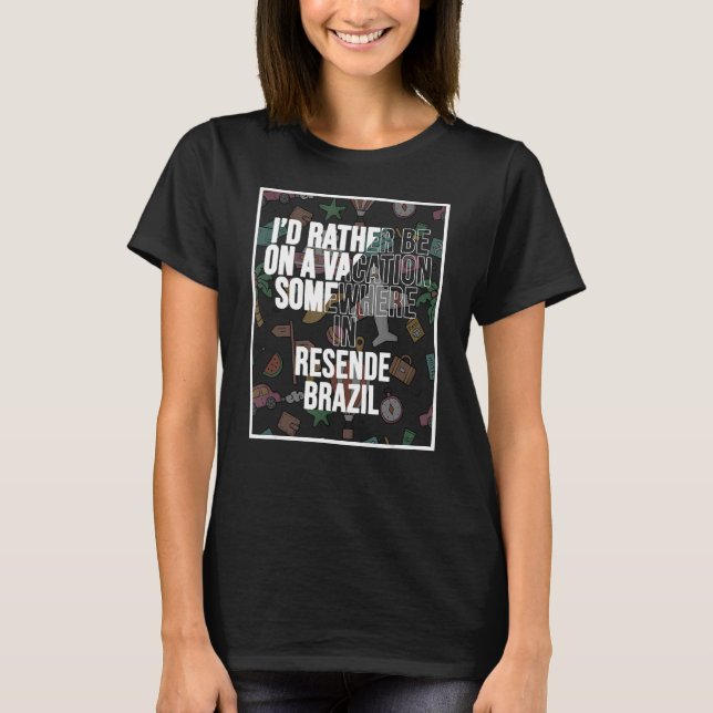 Camiseta Eu Preferencialmente De Férias Em Algum Lugar Em R (Frente)