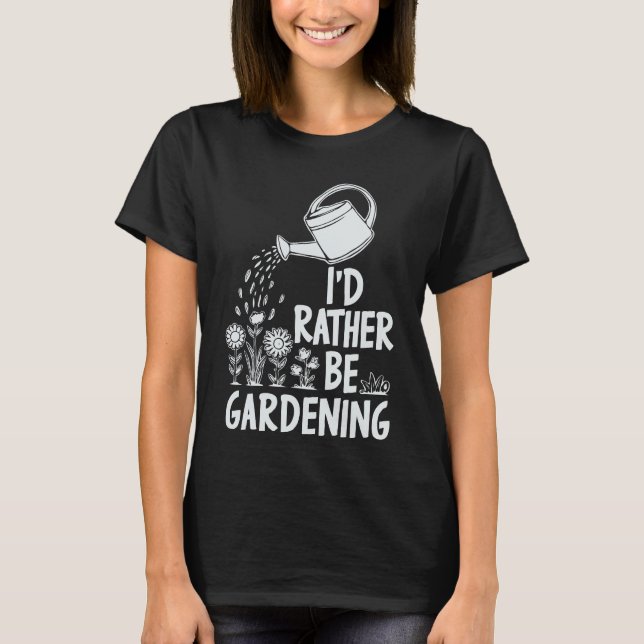 Camiseta Eu Preferencialmente De Jardinagem. Plnts Lover (Frente)