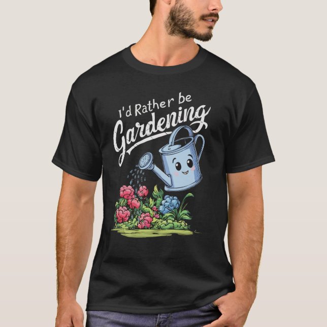 Camiseta Eu Preferencialmente De Jardinagem. Prateleira (Frente)