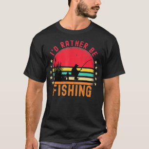 Camiseta Eu Preferencialmente De Pescar Vintage Retro Pesca