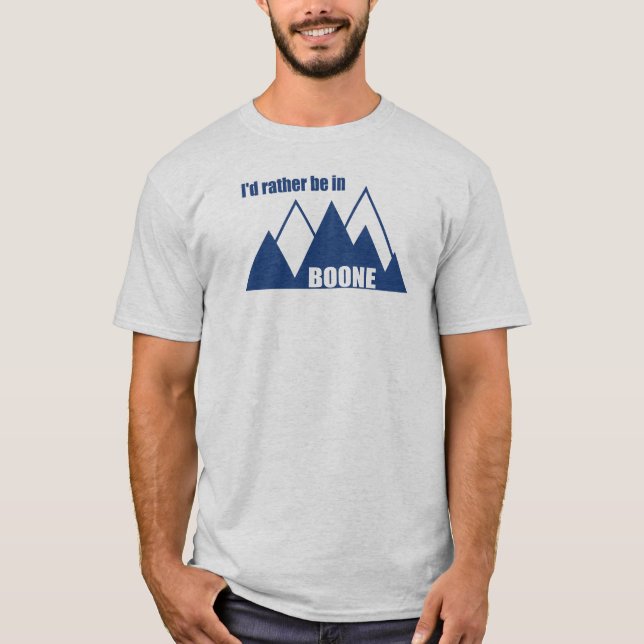 Camiseta Eu Preferencialmente Em Boone North Carolina Mount (Frente)