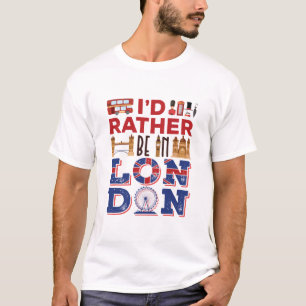 Camiseta Eu Preferencialmente em Londres Inglaterra Reino U