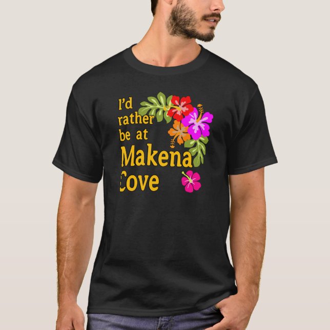 Camiseta Eu Preferencialmente em Makena Cove Hawaii (Frente)