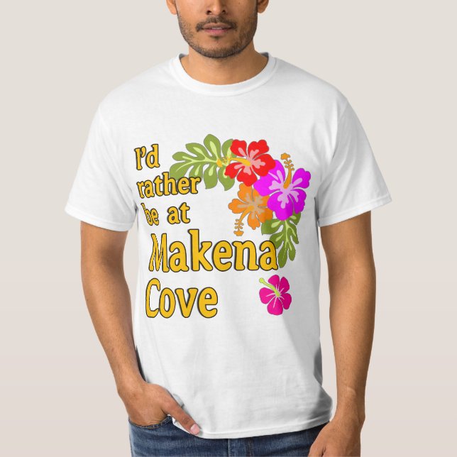 Camiseta Eu Preferencialmente em Makena Cove Hawaii (Frente)