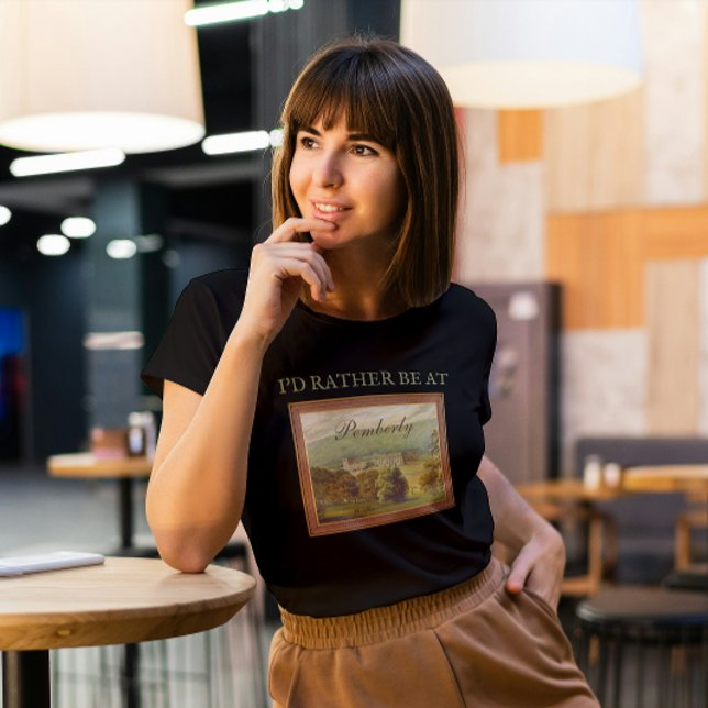 Camiseta Eu preferencialmente em Pembely Jane Austen Vintag (Criador carregado)