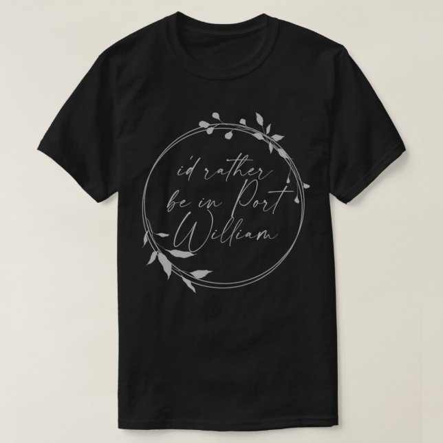 Camiseta Eu preferencialmente em Port William Wendell Berry (Frente do Design)