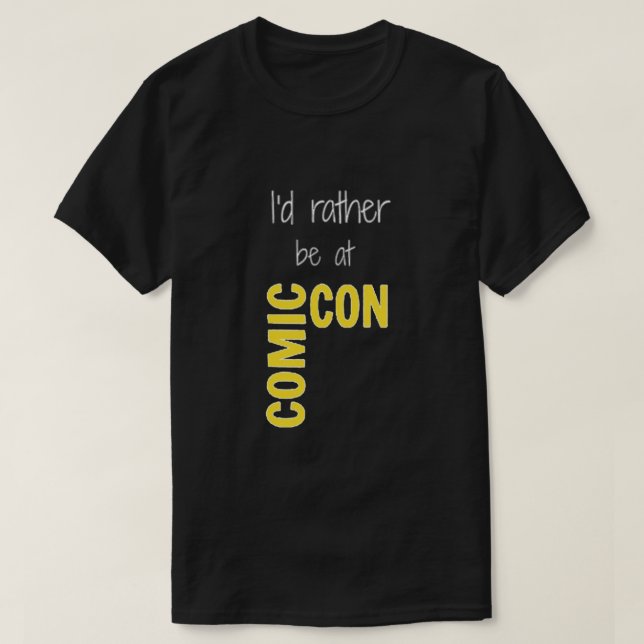 Camiseta Eu Preferencialmente Em Quic-Con (preto) Essencial (Frente do Design)