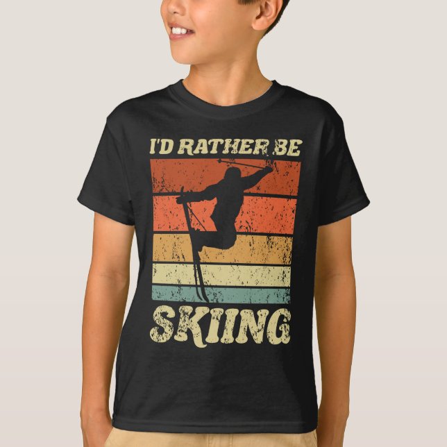 Camiseta Eu Preferencialmente Esquiar Retro Skier Vintage S (Frente)