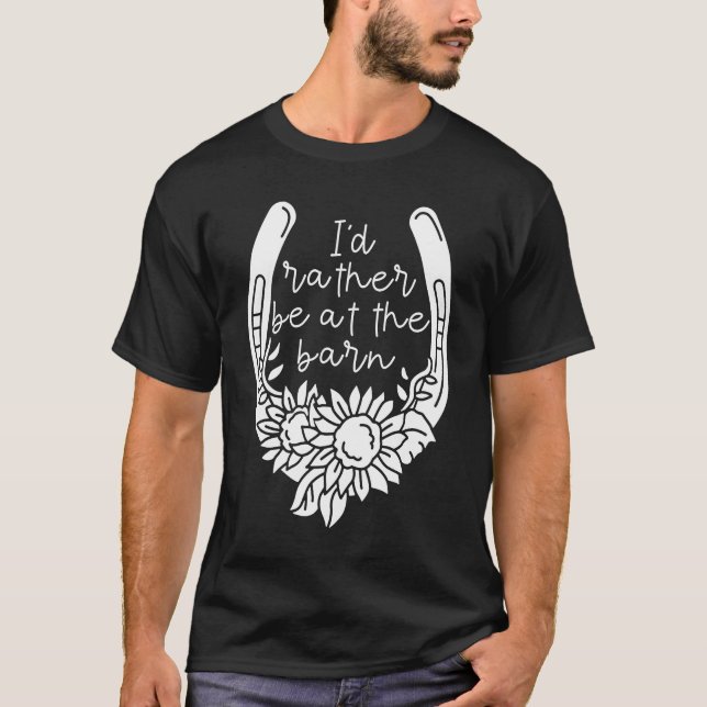 Camiseta Eu Preferencialmente estar no celeiro para o dono  (Frente)