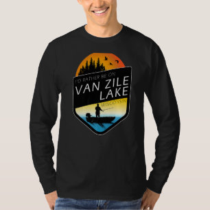 Camiseta Eu Preferencialmente Estaria Em Van Zile Lake Wisc