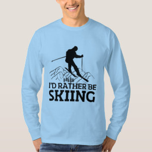 Camiseta Eu Preferencialmente Estaria Esquiando