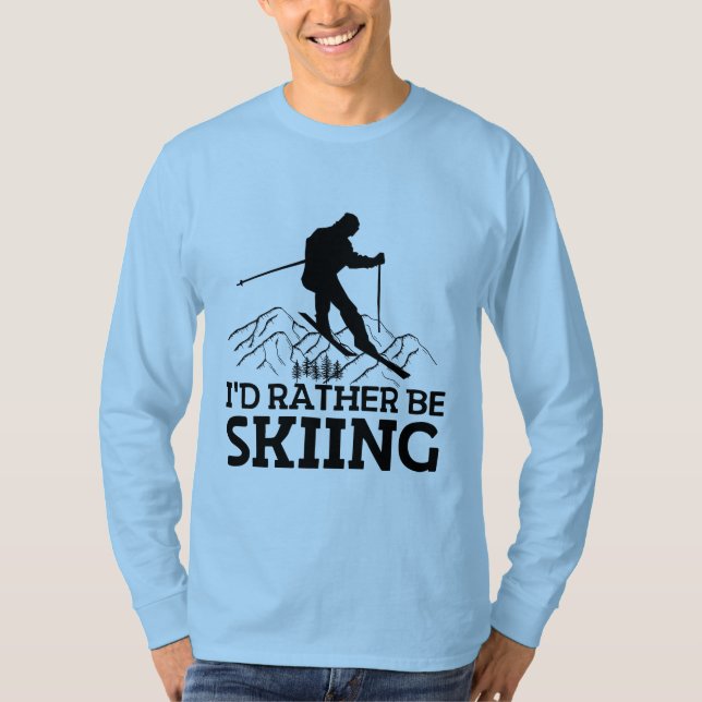 Camiseta Eu Preferencialmente Estaria Esquiando (Frente)