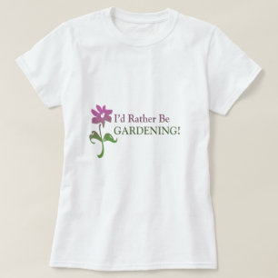 Camiseta Eu preferencialmente estaria jardinando