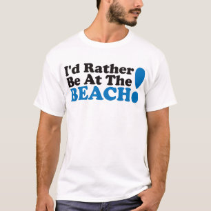 Camiseta Eu preferencialmente estaria na praia - azul