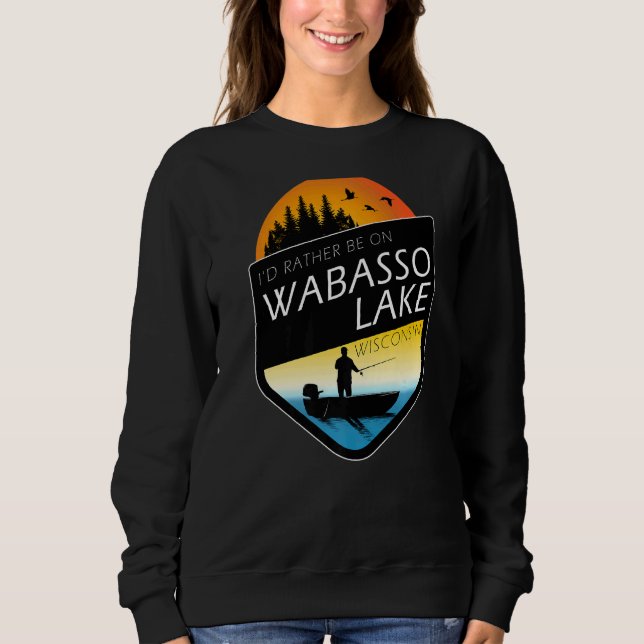Camiseta Eu Preferencialmente Estaria No Lago Wabasso Pesca (Frente)