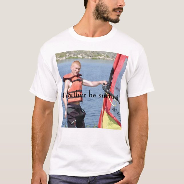 Camiseta Eu preferencialmente estaria surfando (Frente)