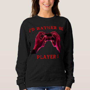 Camiseta Eu preferencialmente jogador 1 fummy gamer dizendo