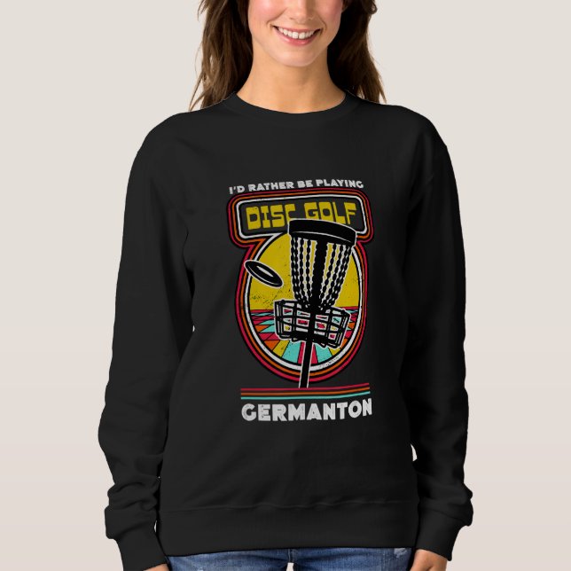 Camiseta Eu Preferencialmente jogando golfe de disco em Ger (Frente)