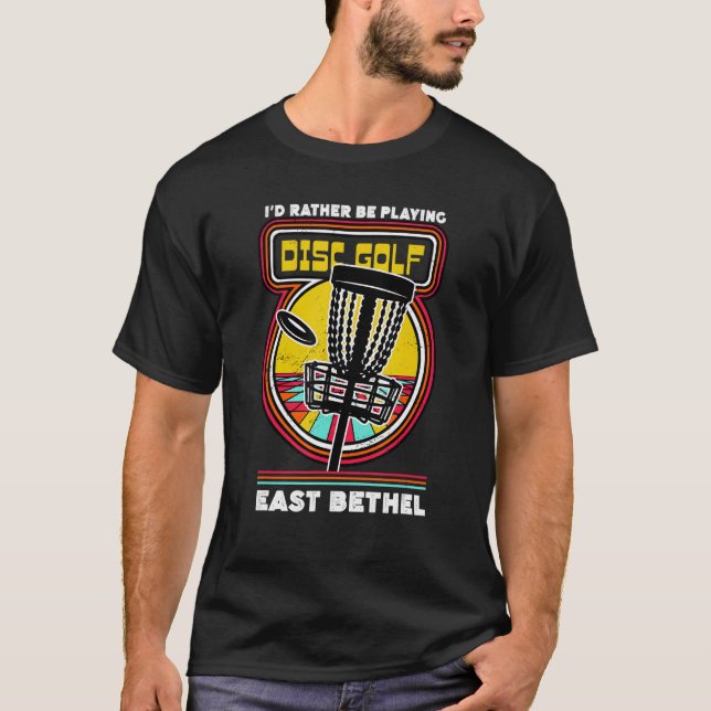 Camiseta Eu Preferencialmente jogando golfe de disco no Eas (Frente)