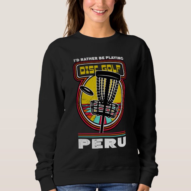 Camiseta Eu Preferencialmente jogando golfe de disco no Per (Frente)