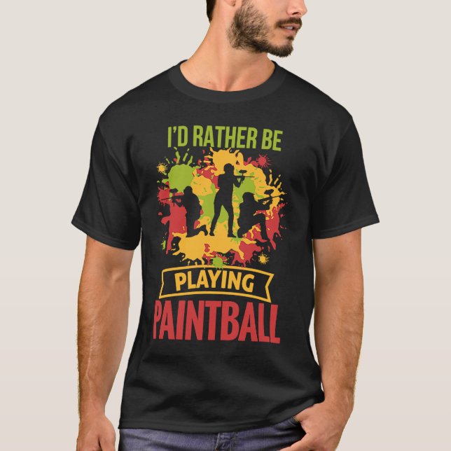 Camiseta Eu Preferencialmente Jogando Pintball (Frente)