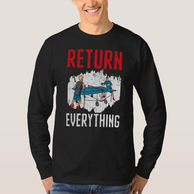 Camiseta Eu Preferencialmente Jogando Tênis Mesa Jogando Pi (Frente)