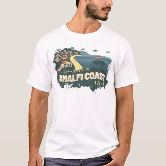 Camiseta Eu Preferencialmente Na Costa Amalfi Itália Souven (Frente)