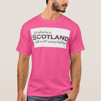 Camiseta Eu Preferencialmente Na Escócia Com Um Porco Do Sé