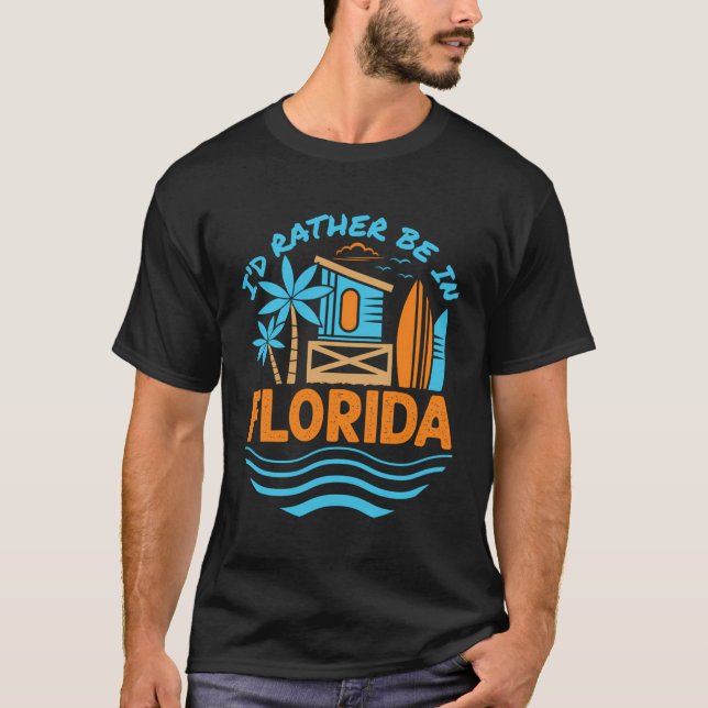 Camiseta Eu Preferencialmente Na Flórida, Souvenir Beach S. (Frente)