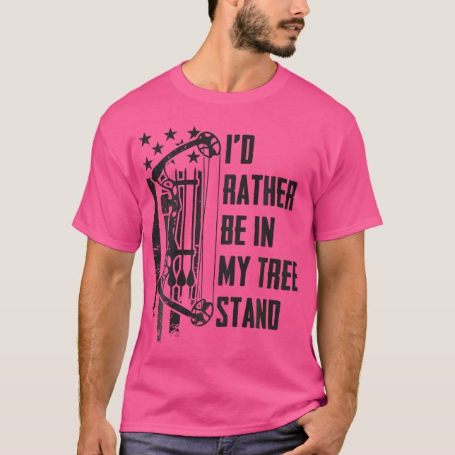 Camiseta Eu Preferencialmente Na Minha Árvore, Camo Deer, C (Frente)