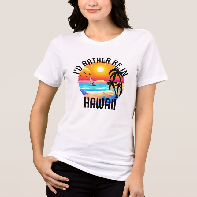 Camiseta Eu Preferencialmente no Havaí, Viagem Havaí. (Frente)