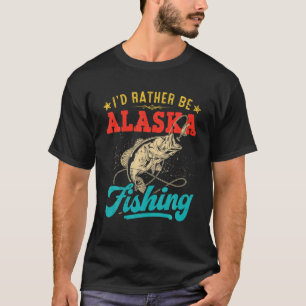 Camiseta Eu Preferencialmente O Alasca A Pescar Oceano Funn